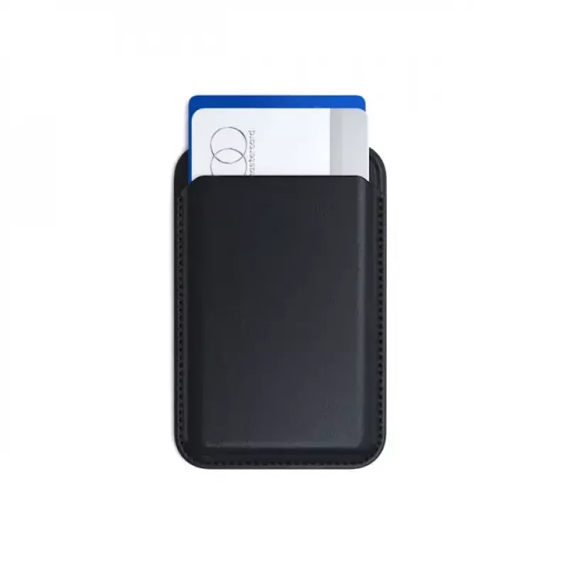 Card pocket Satechi ST-VLWK Black — vegan leather, 66×105×9.5 mm