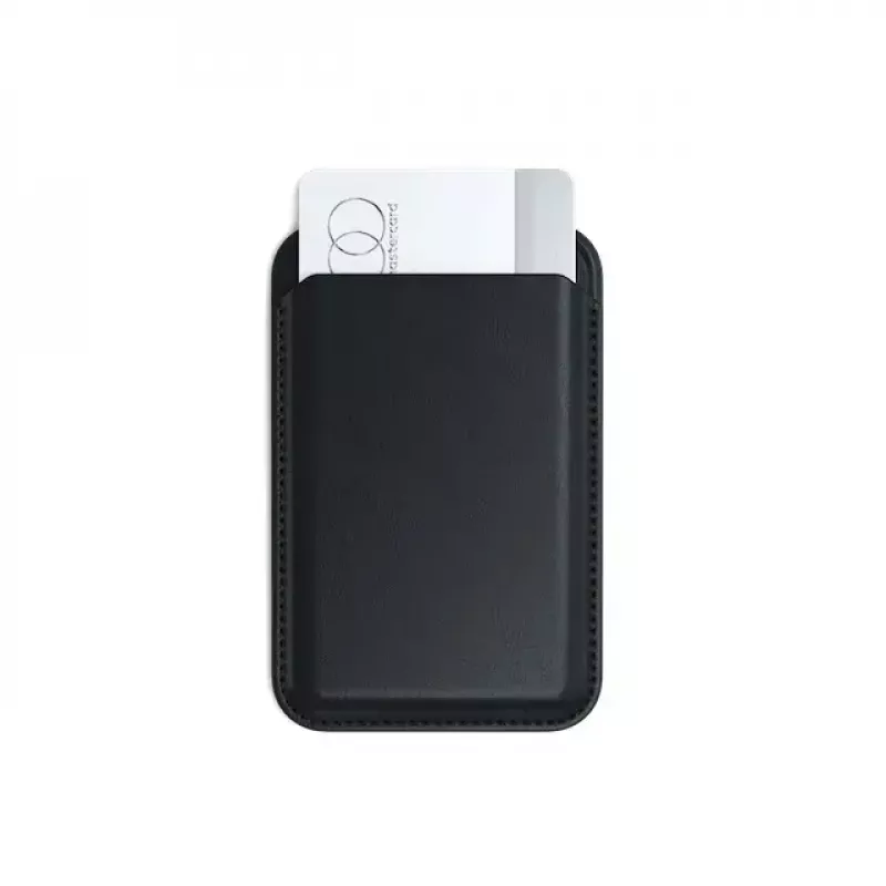 Card pocket Satechi ST-VLWK Black — vegan leather, 66×105×9.5 mm