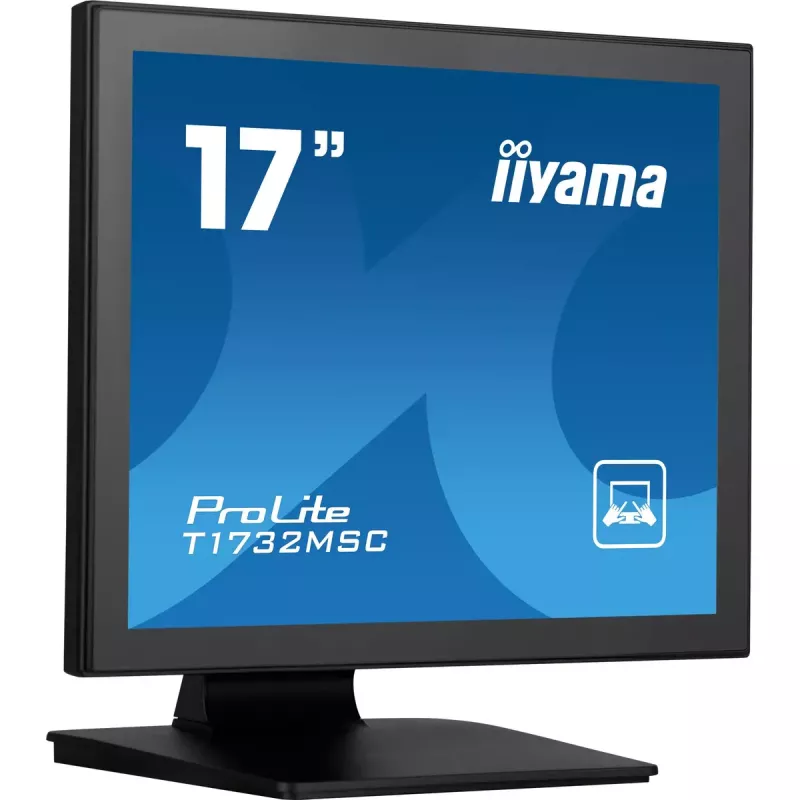 iiyama ProLite T1732MSC-B1SAG computer monitor 43.2 cm (17 inch) 1280 x 1024 pixels Full HD LED Touchscreen Tabletop Black