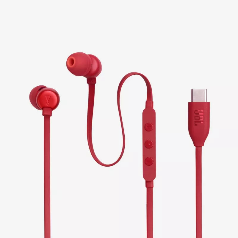 JBL Tune 310C Headset Wired In-ear Calls/Music USB Type-C Red