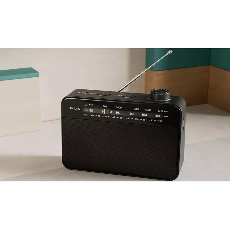 Portable Radio Philips TAR2509/10 Analog AM FM Black