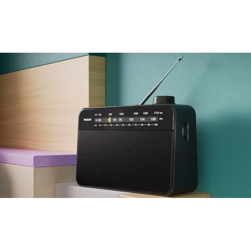 Portable Radio Philips TAR2509/10 Analog AM FM Black