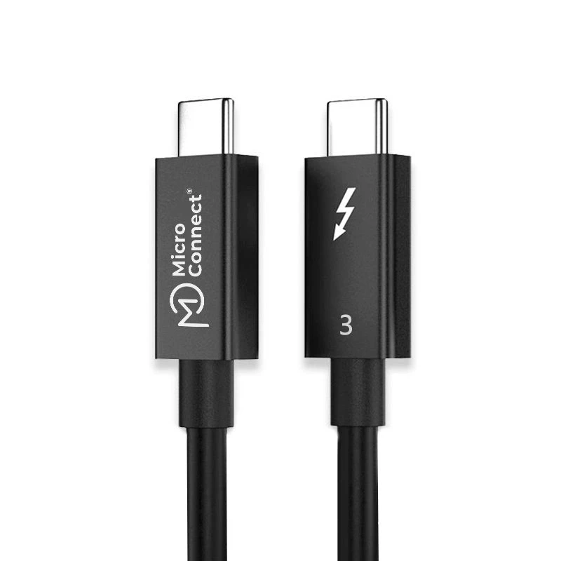Microconnect TB3010 Thunderbolt cable 1 m 40 Gbit/s Black