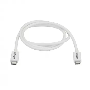 StarTech.com Thunderbolt 3 Cable - 20Gbps - 1m - White - Thunderbolt, USB, and DisplayPort Compatible