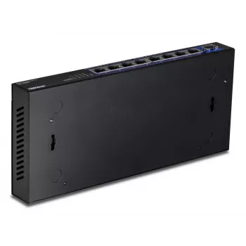Unmanaged network switch TRENDnet TEG-S5091 — 8× 2.5G RJ-45 ports, 60 Gbit/s, 12V, wall-mountable