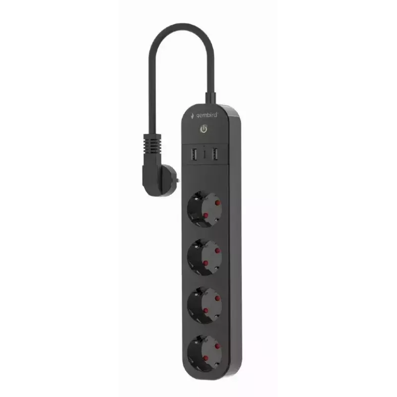 Power Strip Gembird TSL-PS-S4U-01 Smart 4 AC Outlets
