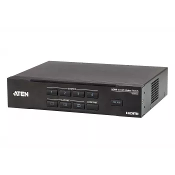 ATEN CAMLIVE PRO 4K 4-Input HDMI to USB Video Switcher, Black, HDMI, 3840 x 2160 pixels, Metal, Taiwan, 3840 x 2160 1920 x 1080 1280 x 720