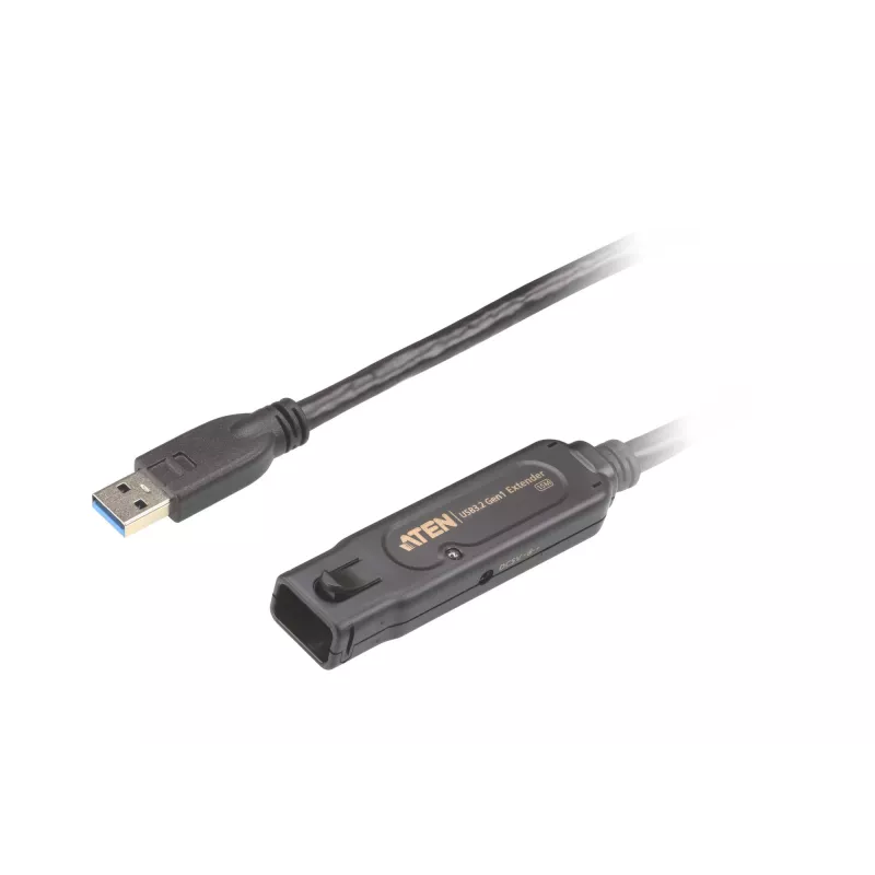 ATEN 15 m USB3.2 Gen1 Extender Cable, 15 m, USB A, USB A, USB 3.2 Gen 1 (3.1 Gen 1), 5 Gbit/s, Black