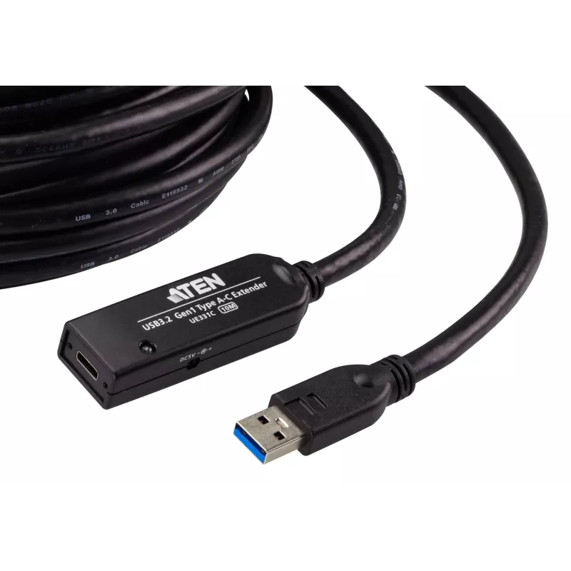 ATEN USB 3.2 Gen1 Extender Cable 10m USB A to USB C Black