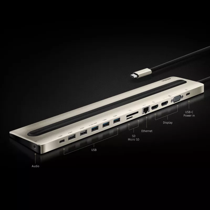 ATEN USB-C Multiport Dock with Power Pass-Through