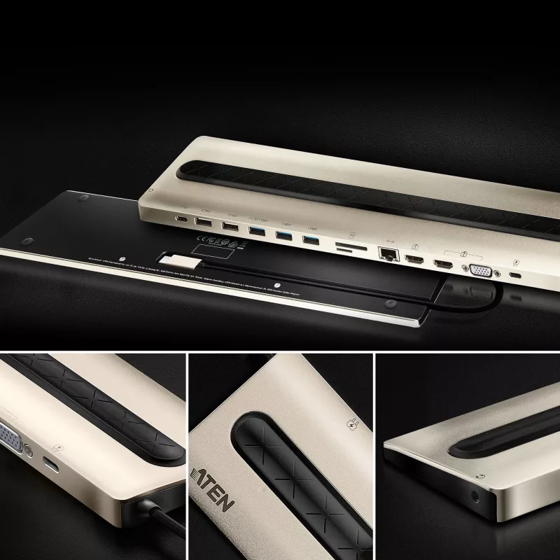 ATEN USB-C Multiport Dock with Power Pass-Through