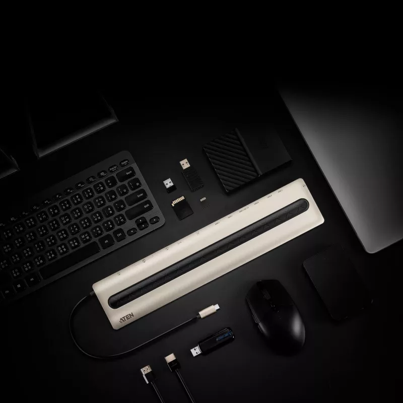 ATEN USB-C Multiport Dock with Power Pass-Through