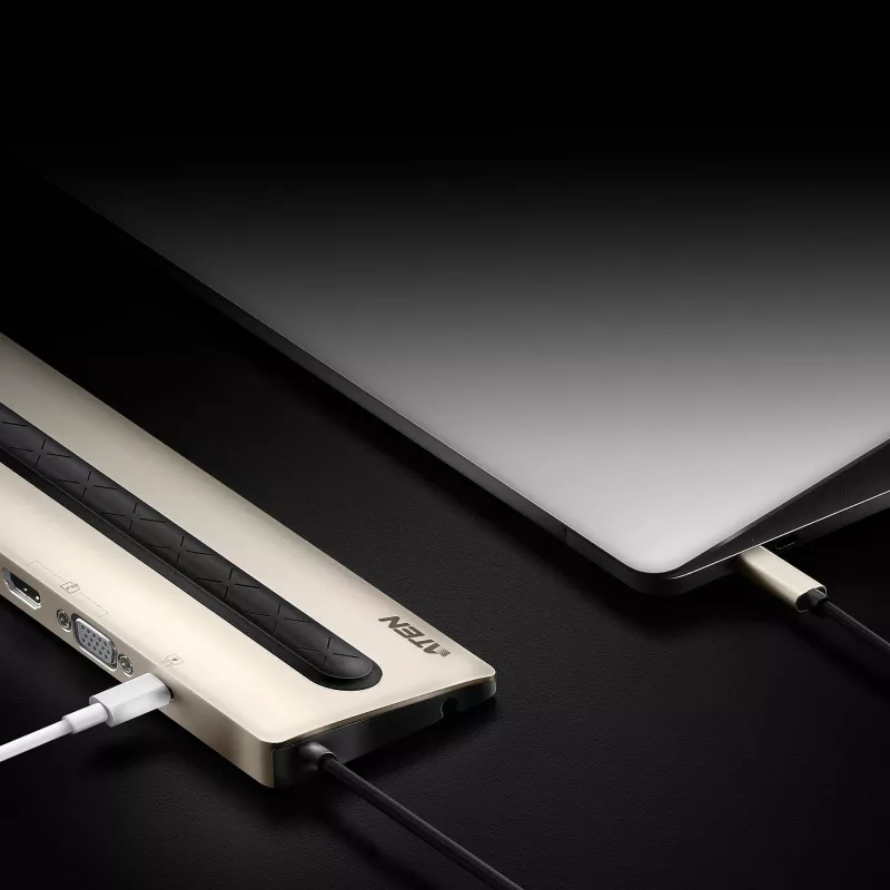 ATEN USB-C Multiport Dock with Power Pass-Through