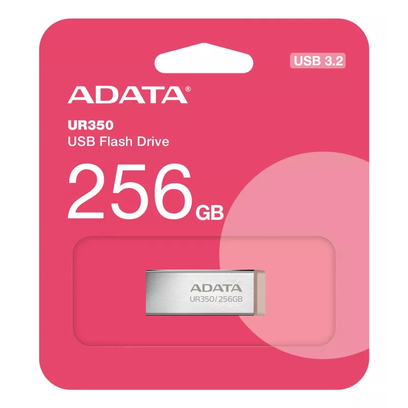 ADATA UR350 USB flash drive 256 GB USB Type-A 3.2 Gen 1 (3.1 Gen 1) Brown, Stainless steel