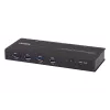 ATEN 4-Port USB 3.1 Gen1 Industrial Switch, 5 Gbit/s, Black, Metal, 0 - 50 °C, -20 - 60 °C, 0 - 80%