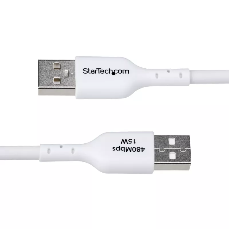 StarTech.com 3m (9.8ft) USB-A to USB-C Charging Cable, Charge & Sync, 3A, USB 2.0, TPE Jacket - White USB Charging Cord