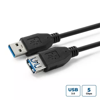 Microconnect USB3.0AAF05B USB cable USB 3.2 Gen 1 (3.1 Gen 1) 0.5 m USB A Black