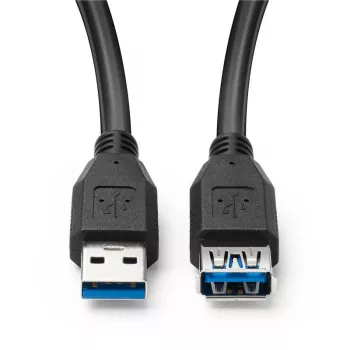 Microconnect USB3.0AAF05B USB cable USB 3.2 Gen 1 (3.1 Gen 1) 0.5 m USB A Black
