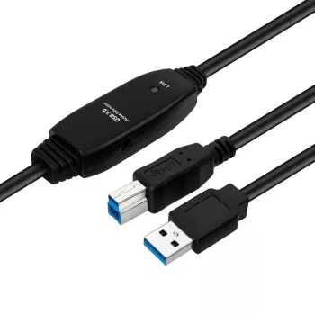 Microconnect Active USB3.0 A-B 7m M-M Black Cable 5 Gbit/s