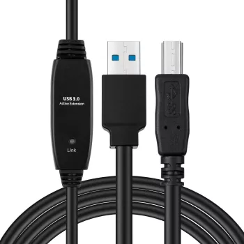Microconnect Active USB3.0 A-B 7m M-M Black Cable 5 Gbit/s