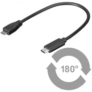 Microconnect USB3.1CAMB02 USB cable USB 2.0 0.2 m Micro-USB B USB C Black
