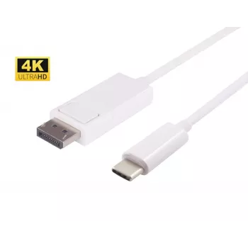 Microconnect USB3.1CDPB2W video cable adapter 2 m USB Type-C DisplayPort White