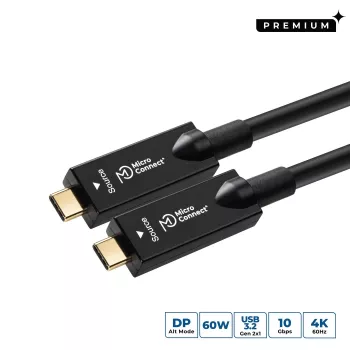 USB Cable Microconnect USB3.2CC15OP 15m USB C Black 10 Gbit/s