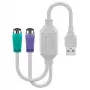 Microconnect USBA2XPS2 PS/2 cable 0.3 m 2x 6-p Mini-DIN USB A White