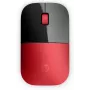 HP Z3700 Red Wireless Mouse, Ambidextrous, Optical, RF Wireless, 1200 DPI, Red