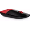 HP Z3700 Red Wireless Mouse, Ambidextrous, Optical, RF Wireless, 1200 DPI, Red