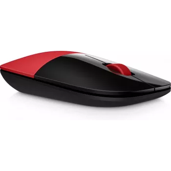 HP Z3700 Red Wireless Mouse, Ambidextrous, Optical, RF Wireless, 1200 DPI, Red