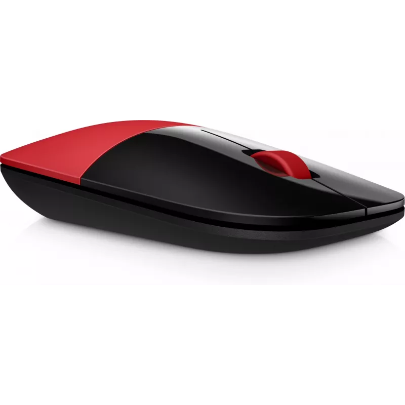 HP Z3700 Red Wireless Mouse, Ambidextrous, Optical, RF Wireless, 1200 DPI, Red