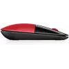 HP Z3700 Red Wireless Mouse, Ambidextrous, Optical, RF Wireless, 1200 DPI, Red