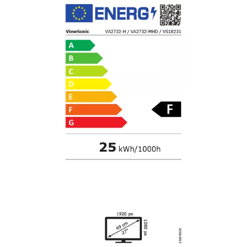 Viewsonic VA2732-h computer monitor 68.6 cm (27 inch) 1920 x 1080 pixels Full HD LED Black