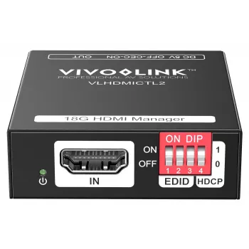 Vivolink VLHDMICTL2 EDID emulator 3840x2160 18Gbit/s Black