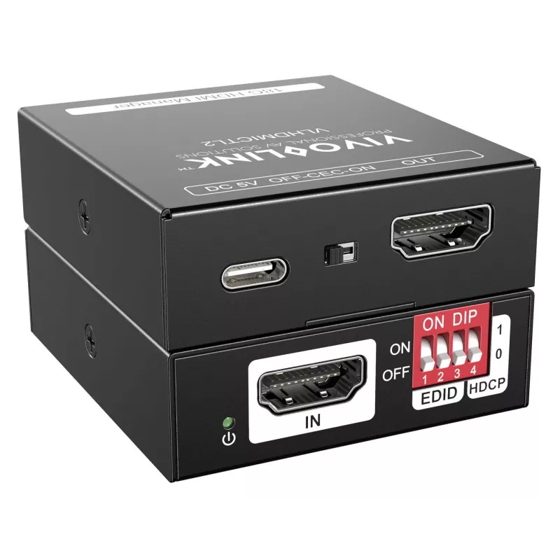 Vivolink VLHDMICTL2 EDID emulator 3840x2160 18Gbit/s Black