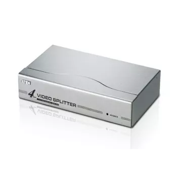 ATEN 4-Port VGA Video Splitter (350 MHz), VGA, 4x VGA, 1920 x 1440 pixels, Silver, Metal, 30 m