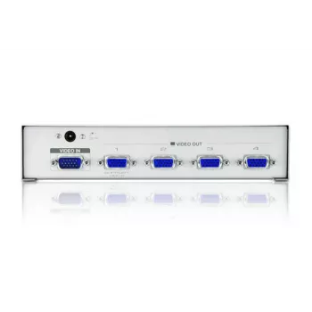 ATEN 4-Port VGA Video Splitter (350 MHz), VGA, 4x VGA, 1920 x 1440 pixels, Silver, Metal, 30 m
