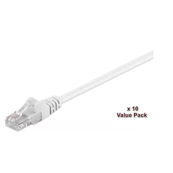 Microconnect V-UTP510WVP networking cable White 10 m Cat5e U/UTP (UTP)