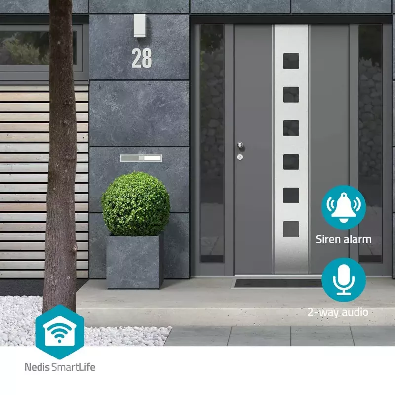 IP security camera Nedis WIFICOL20BK Outdoor 1920x1080 Wireless Black