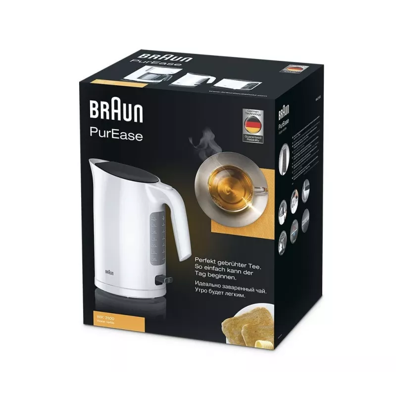 Braun PurEase WK 3100 WH electric kettle 1.7 L 2200 W White