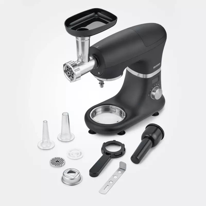 Severin ZB 5591 Mincer Attachment for KM 3896, KM 3897, KM 3898 Stand Mixers, Silver/Black