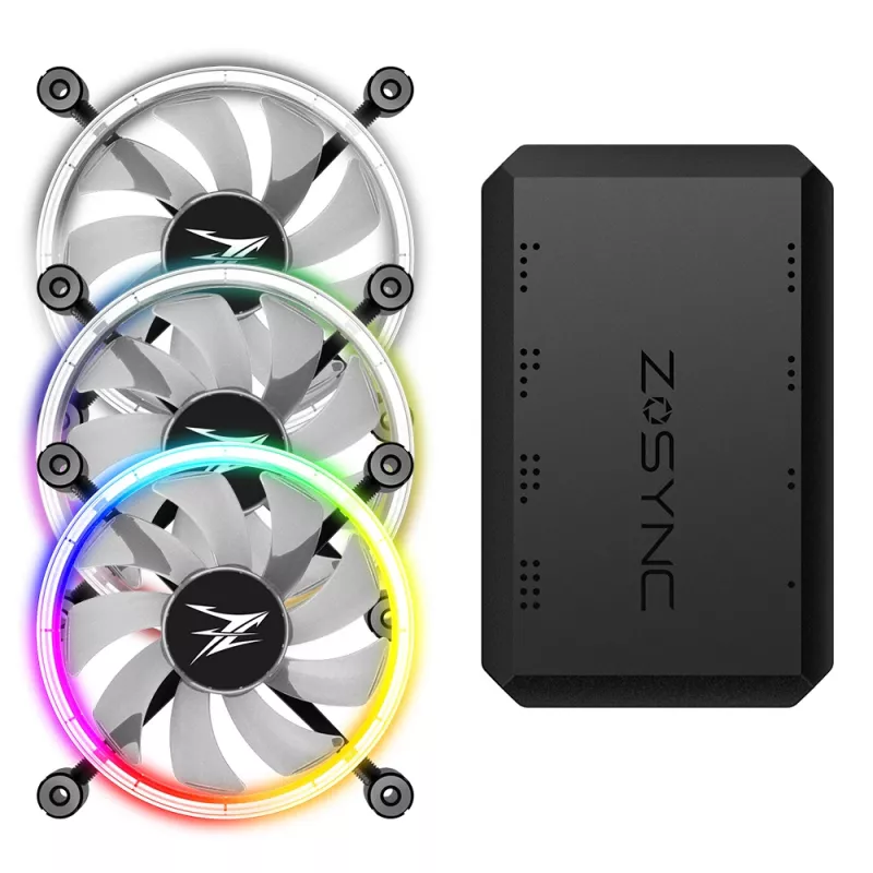 Zalman ZM-LF120A3 computer cooling system Computer case Fan 12 cm Black, White