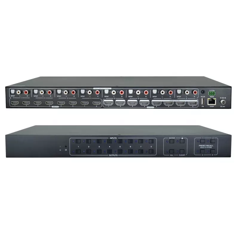 AV matrix switcher Vivolink VLHDMIMAT8X8 3840x2160 18 Gbit/s