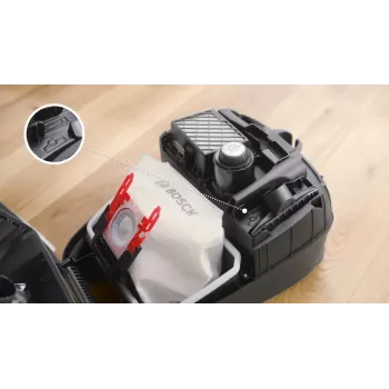 Vacuum cleaner Bosch BGB 41BA1 hand hoover, bagged, cable‑powered, 5.3 kg, 265×410×295 mm