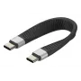 Techly ICOC-USBC-FL-U4 USB cable USB4 Gen 2x2 0.124 m Black