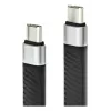 Techly ICOC-USBC-FL-U4 USB cable USB4 Gen 2x2 0.124 m Black