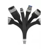 Techly ICOC-USBC-FL-U4 USB cable USB4 Gen 2x2 0.124 m Black