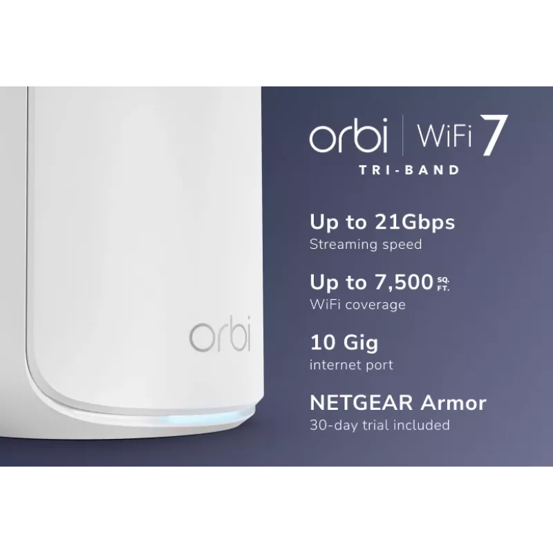 NETGEAR Orbi 870 Tri-band (2.4 GHz / 5 GHz / 6 GHz) White 5 Internal
