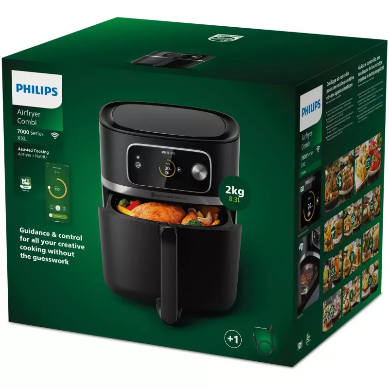 Hot air fryer Philips 7000 series HD9880/90 8.3L 2200W Black Stainless steel